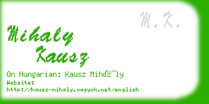 mihaly kausz business card